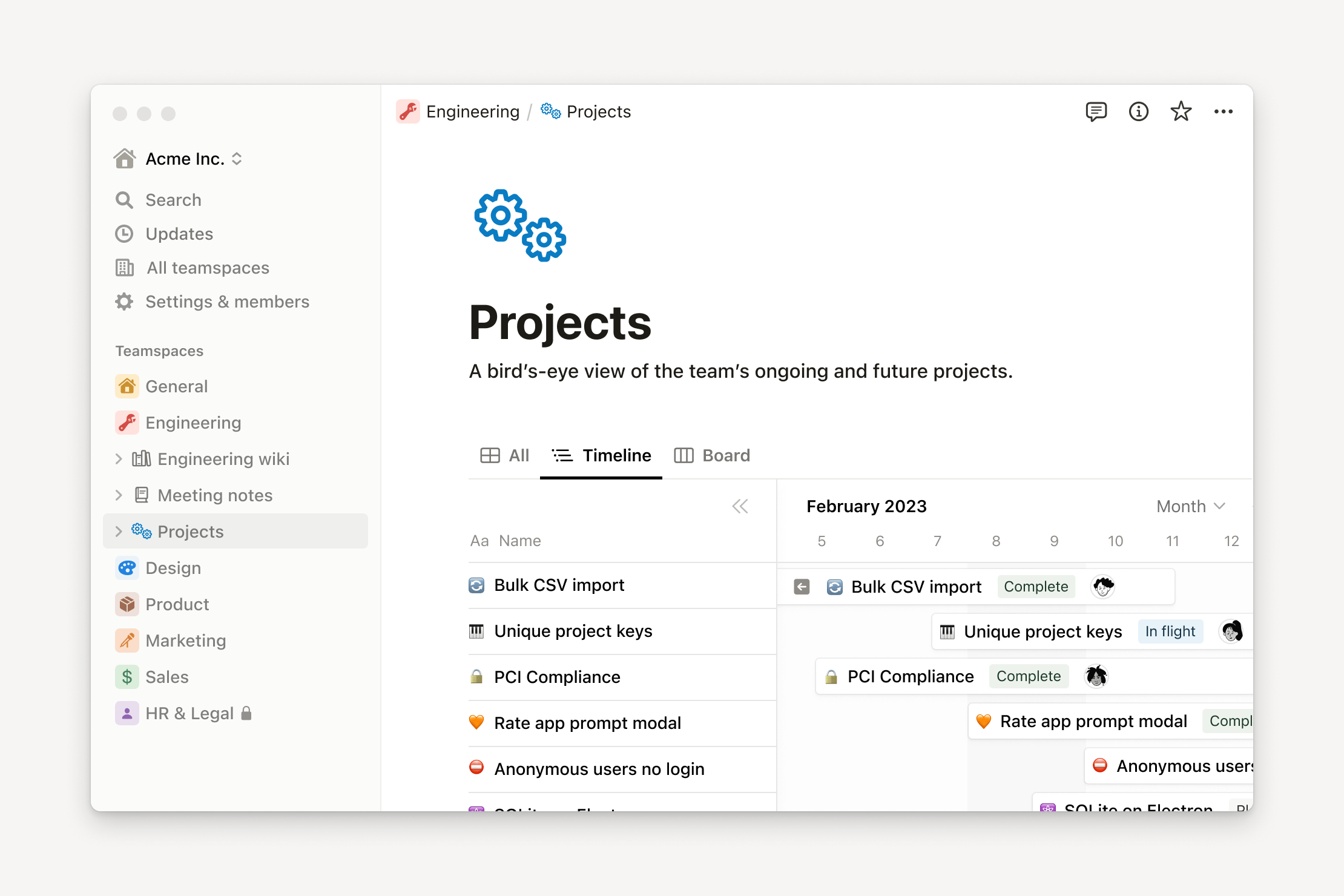 Notionのプロジェクト管理